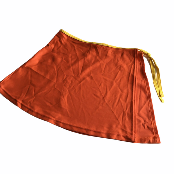 BHS Girls Orange & Yellow Swim Sarong Skirt with Tie - Girls 9-10yrs