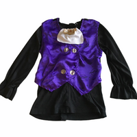 Halloween Vampire Boys Black & Purple Fancy Dress Top - Boys 4-5yrs