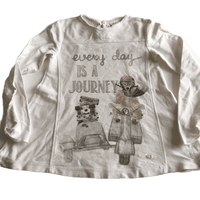 Mayoral Cream Every Day is a Journey L/S Top - Girls 6yrs