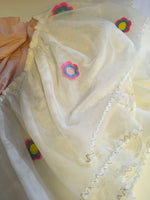 Beautiful Pink/White Flower Power Sparkly Tutu Party Dress - Girls 8yrs