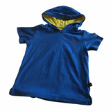 Ladybird Boys Blue Cotton S/S T-Shirt with Hood - Boys 3-4yrs