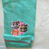 Brand New 44 Cats Official Girls Pink & Green Purrfect L/S Pyjamas - Girls 3-4yrs