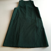 Brand New M&S Green Girls Pinafore Pleated School Dress with Zip front - Girls 6yrs