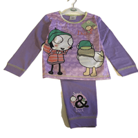 Brand New Sarah & Duck Official Licensed Girls We all know what makes duck happy Purple L/S Pyjamas - Girls 18-24m