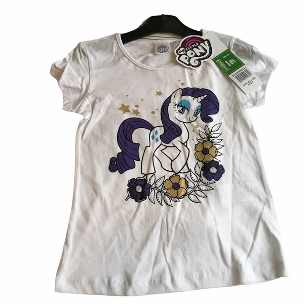 Brand New My Little Pony White T-Shirt Official with Purple Pony - Girls
