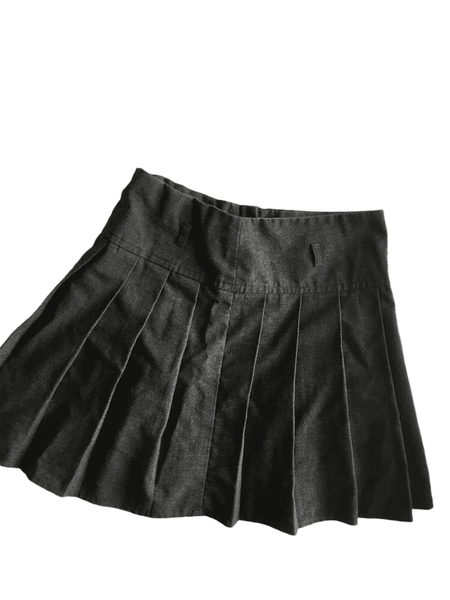 Grey Pleated School Skirt 