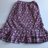 Mini Boden Purple, Pink and White Brushed Cotton Floral Skirt - Girls 11-12