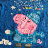 George Pig I'm Having Snow Much Fun! Boys L/S Blue Top - Boys 3-4yrs