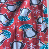 Red Penguin Pyjama Bottoms Christmas - Boys 12-18m