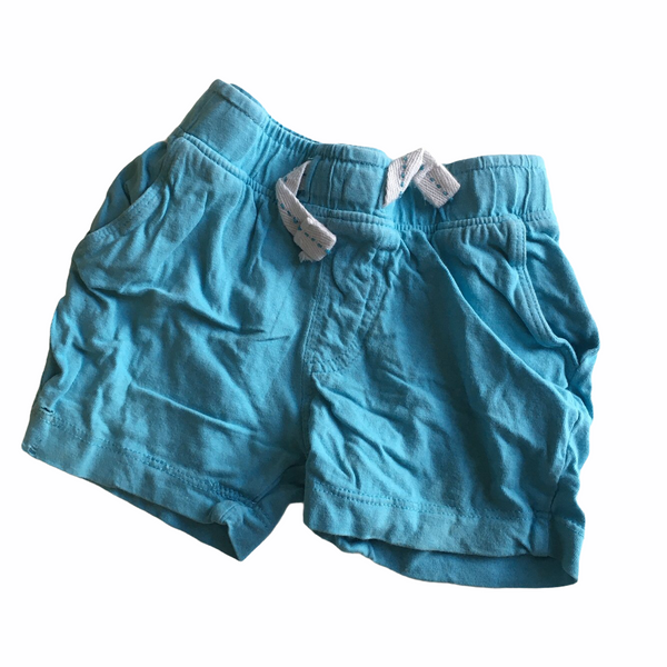 Turquoise Blue Summer Shorts with stretch waist - Boys 9-12m
