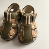 Huran Brown Boys Summer Leather Sandals - Infant UK 3 EUR 19