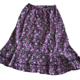 Mini Boden Purple, Pink and White Brushed Cotton Floral Skirt