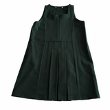 Brand New M&S Green Girls Pinafore Pleated School Dress with Zip front - Girls 6yrs