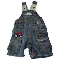 M&S Diggers Go Beep Beep! Blue Dungarees - Boys 0-3m