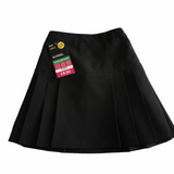 Brand New BHS Girls Black School Pleated Skirt Teflon Stain Resistant with Adjustable Waist - Girls 8yrs