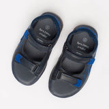 Brand New Bluezoo Navy Blue Action Open Sandals with Velcro Fastening - Boys Size UK Infant 5 EUR 22