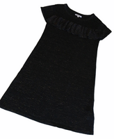 Bluezoo Girls Black Rainbow Sparkle S/S Stretch Knit Party Tunic Dress - Girls 9-10yrs