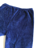 Boys Blue Soft Velour Trousers with Elasticated Waist Boys 9-12m
