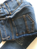 Tu Boys Mid Blue Stonewash Skinny Fit Jeans with Adjustable Waist - Boys 10yrs