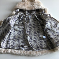 Soft Pink Super Cuddly Furry Jacket with Hood - Girls 18-24m