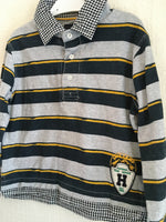 Tommy Hilfiger Boys Grey Black L/S Polo Shirt National Park Service - Boys 3-4yrs