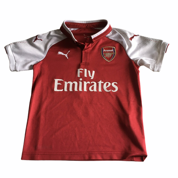 Puma Arsenal Boys Red/White Football Shirt Lacazette Number 9 - Boys 7-8yrs