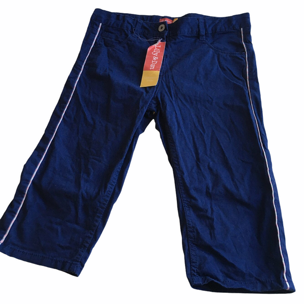 Girls navy blue cotton shorts hot sale